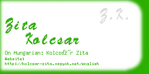 zita kolcsar business card
